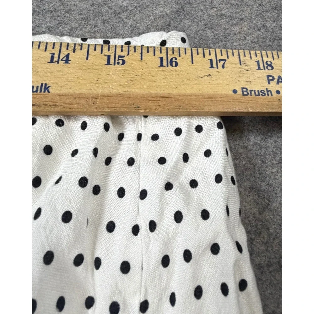 Kate Spade New York for Target White Black Polka Dot Midi Skirt Large
